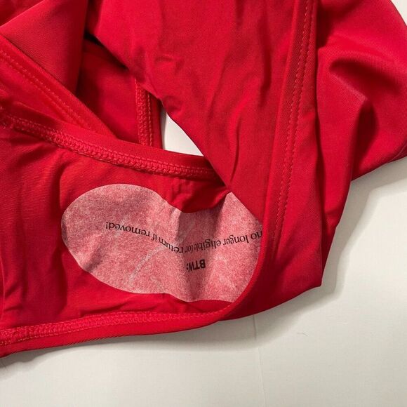 Andie Nantucket One Piece Swimsuit Women's 3X Long Tall Cherry Red One Shoulder - Picture 4 of 7